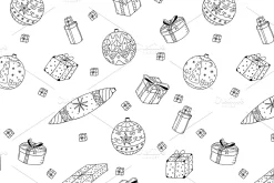 Christmas seamless patterns.