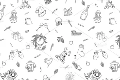 Christmas seamless patterns.