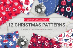 12 Christmas Seamless Patterns