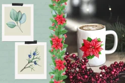 Christmas Watercolor Clipart Set