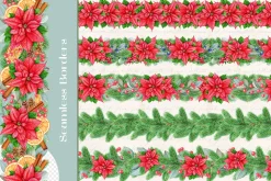 Christmas Watercolor Clipart Set