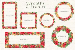 Christmas Watercolor Clipart Set