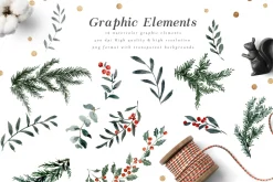 Christmas Watercolor Crest DIY