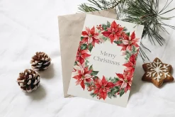 Christmas watercolor floral set