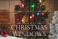 Christmas window overlays
