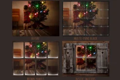 Christmas window overlays