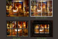 Christmas window overlays