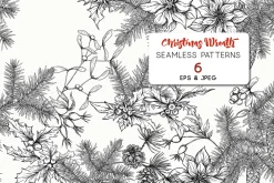 6 Christmas Wreath Patterns
