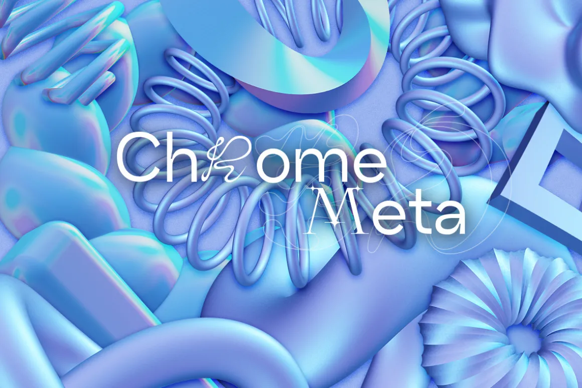 Chrome Meta - 3D Abstract Shapes