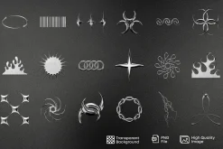 100 Chrome Shapes Images