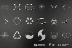 100 Chrome Shapes Images