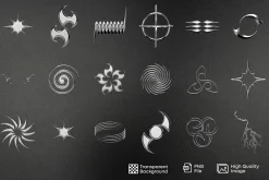 100 Chrome Shapes Images