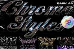 Chrome Text and Logo Styles Vol.8