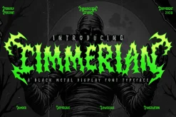 Cimmerian Blackmetal Liggature Font