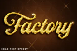 Cinematic Gold Text Effects PSD