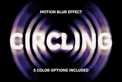 Circling Motion Blur Text Effect