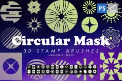 Circular Masks Photoshop Brushes