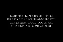Cisqedo - Modern Luxury Font