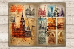 City Stamps Junk Journal Pages