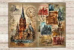 City Stamps Junk Journal Pages