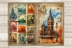 City Stamps Junk Journal Pages