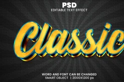 Classic Luxury Chrome 3d Text Effect