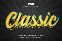 Classic Luxury Chrome 3d Text Effect