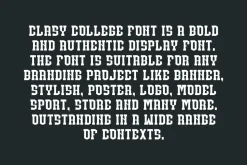 Clasy College - Sports Font