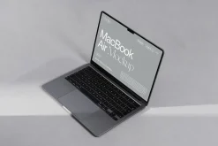 Clean MacBook Air Mockup PSD