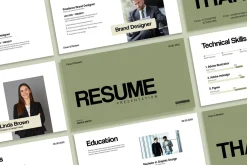 Clean Resume Presentation Template