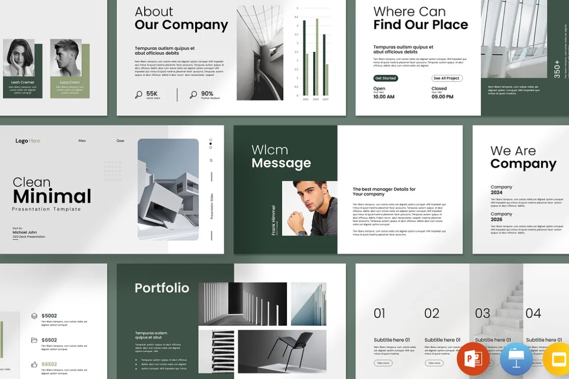 Clean Minimal Presentation Template