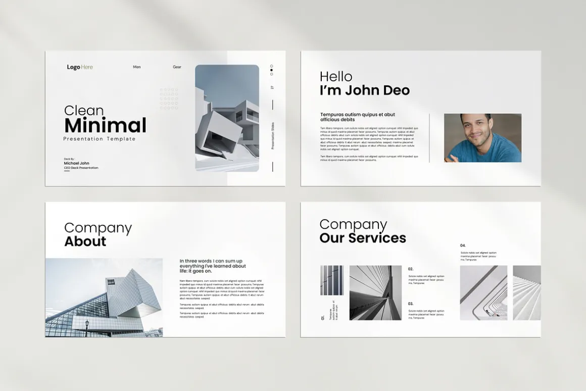 Clean Minimal Presentation Template