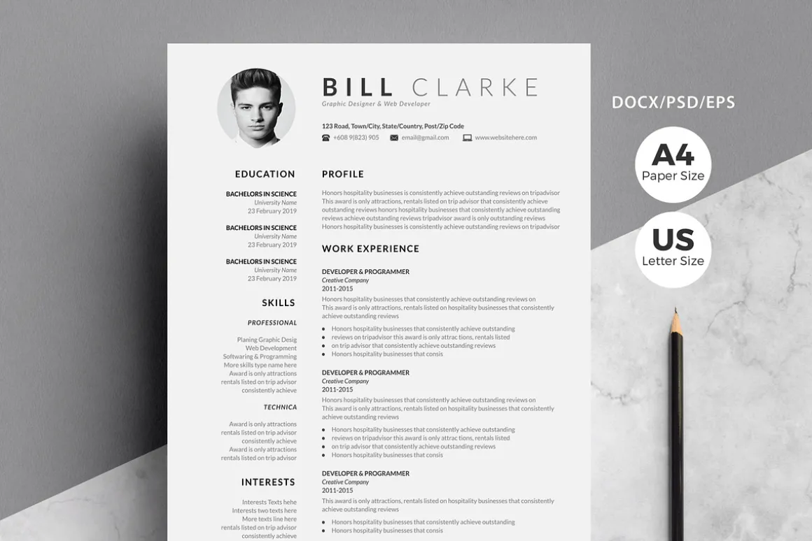 Clean Resume & Cover Letter