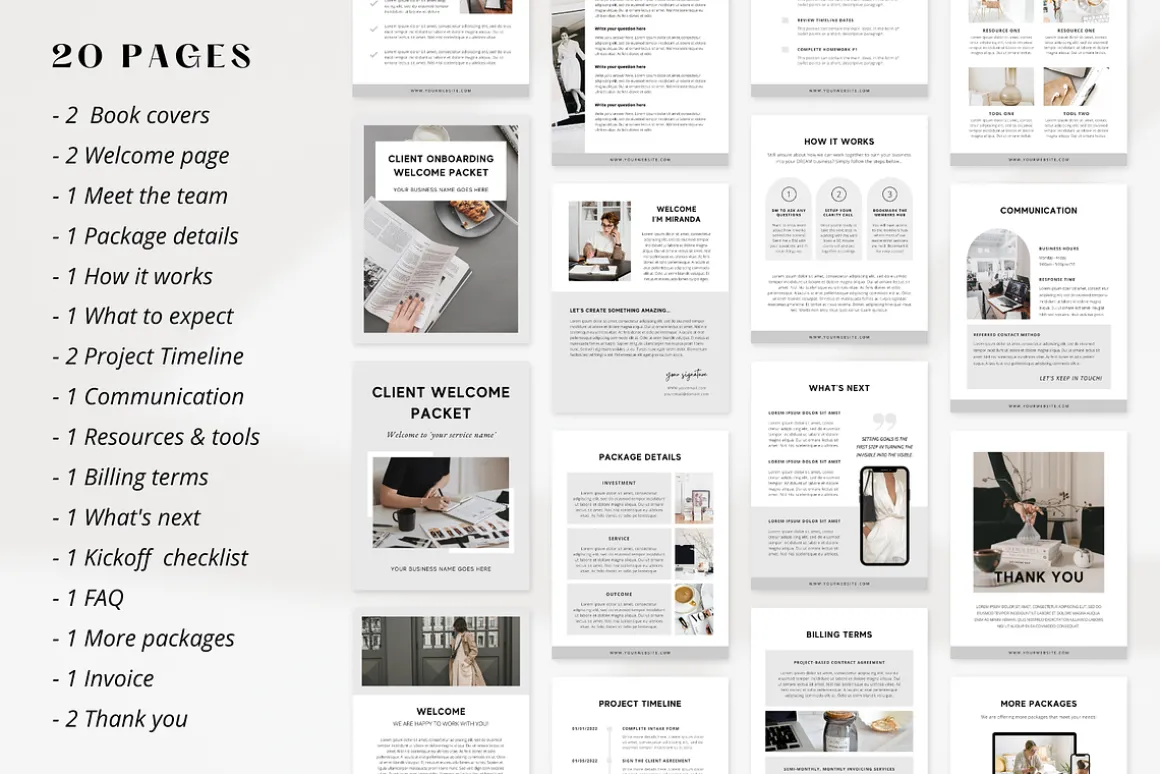 Client Welcome Book Template