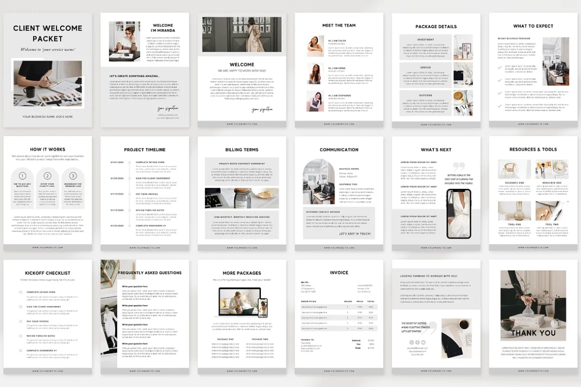 Client Welcome Book Template