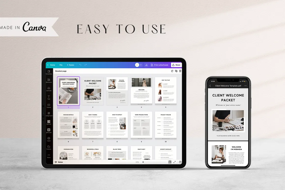 Client Welcome Book Template