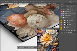 Close Up Acrylic Canvas Mockup 002