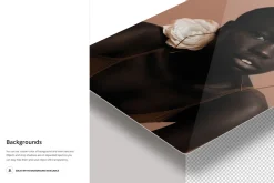 Closeup of Aluminum Print Mockup Set