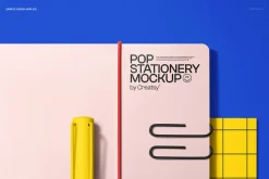 Closeup of Paper Folder Mockup