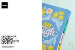 Closeup Planner Mockup with Dividers