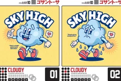 Cloudy Cup Cute Retro Cartoon