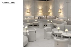 Club Lounge Interior Mockup