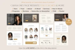 Coaching Website Template Canva Site