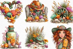 Coastal Cowgirl Clipart Bundle