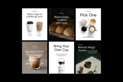 Coffee Shop Social Media Kit | Canva