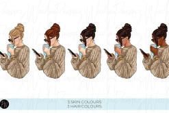 Coffee & cookies clipart bundle png