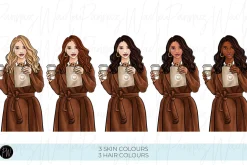 Coffee & cookies clipart bundle png