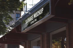 Coffee Cup, Signage, and Bag Mockups