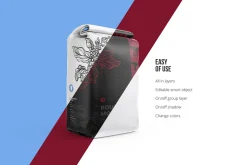 Coffee pouch mockup. Pack 6 PSD