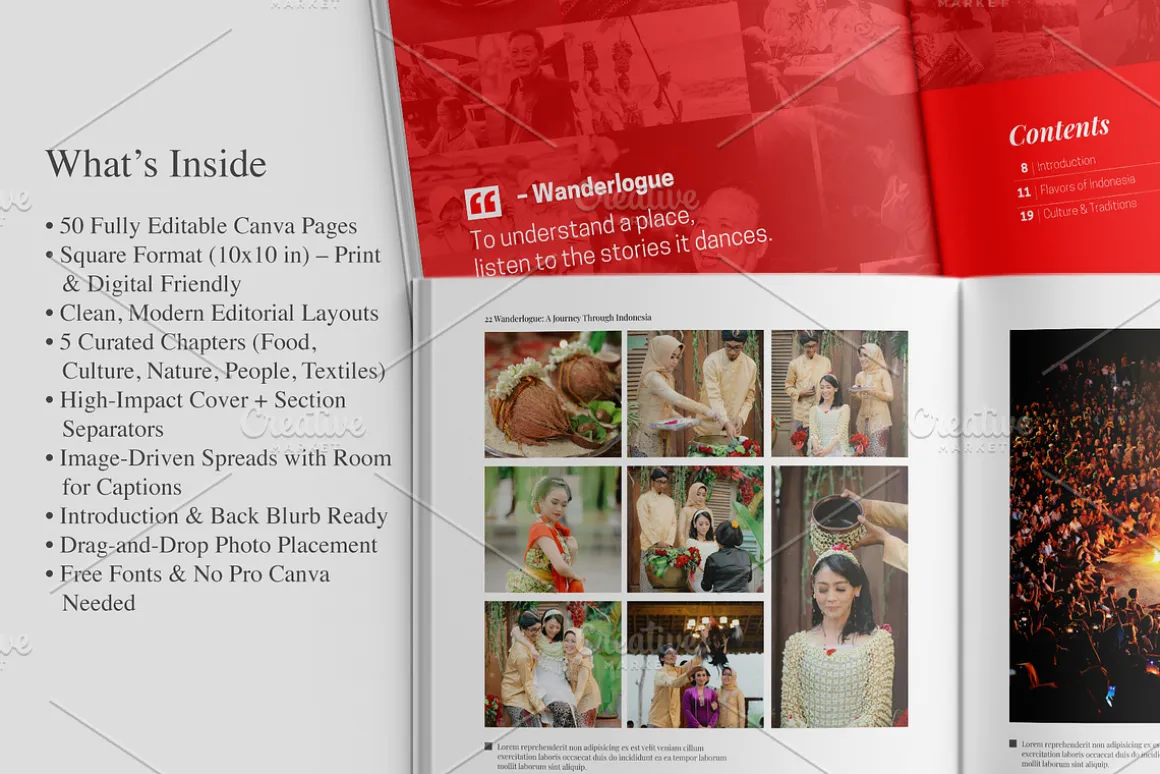 Coffee Table Book Template in Canva